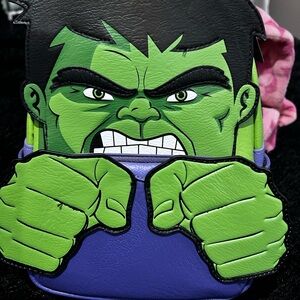 Green and Purple Hulk Themed Men's Bag